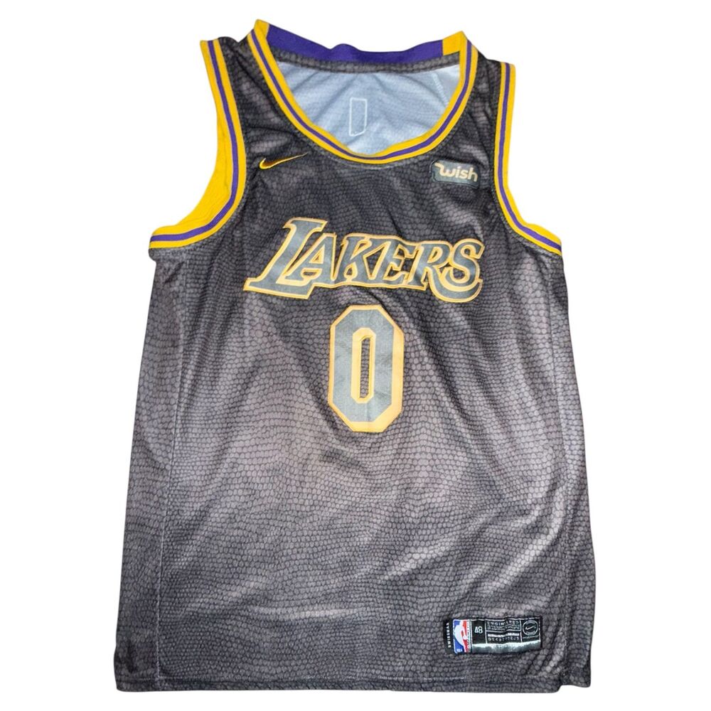 Men's Kyle Kuzma LA Lakers City Edition Nike Black Mamba Swingman Jersey Size 48